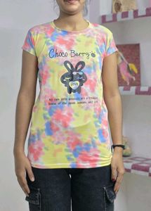 Multicolor Printed Tshirt For Summer Stylish Tops