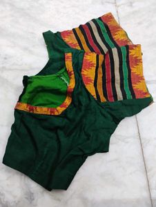 Green Colour Cotton Blouse