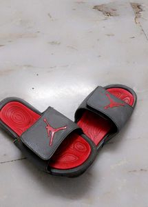 Jordan Slides - Gray &amp; Red