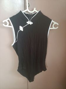 Forever 21 Body Suit With Snap Closure In Bottom