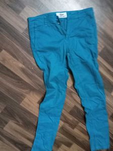 Blue Casual Pants