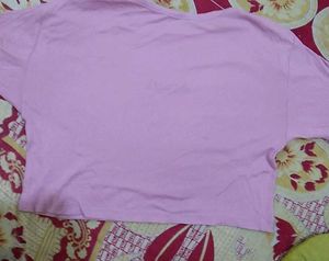 Pink &#39;Spoiled&#39; Graphic Crop Top