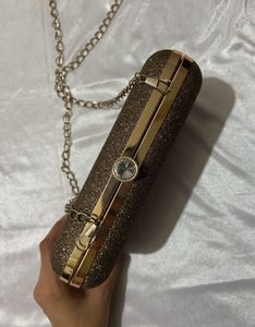 Golden Shine Sling Bag – Almost New, 1 Time Use ✨