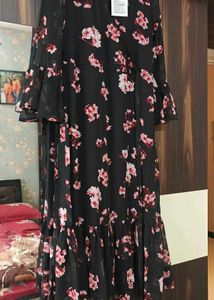 Floral Print Chiffon Dress