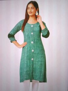Green Button-Down Kurta