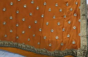 Elegant Rusty Orange Saree