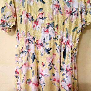 Super Cool/Breathable Floral Yellow Dress