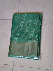 Out Standing Sea Green Synthetic Saree