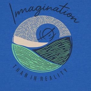 Imagination Over Reality – Blue Graphic Unisex T-S