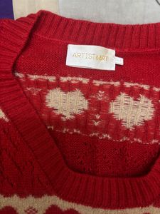 Red Heart Knit Sweater
