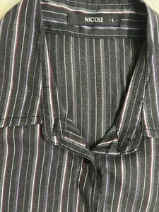 Y2K Fitted Striped Shirt