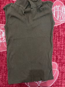 Brown Sleeveless Top