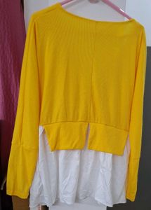 Yellow Wrap Top