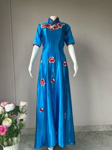 Cheongsam Blue Gown