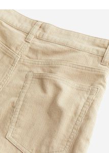 h&amp;m Beige Corduroy Straight Leg Pants