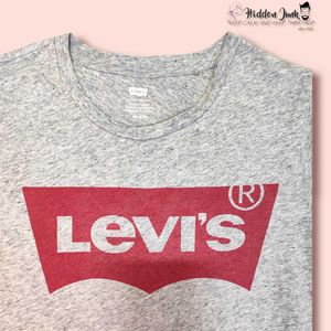 Levi&#39;s Gray Logo Tee - Women&#39;s Size M