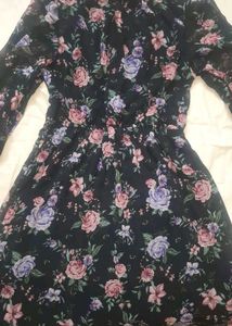 Floral Print black dress (Zara dupe)