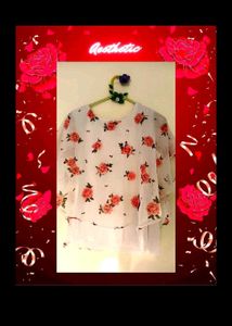 Cute Cat Pajama + Red rose Top