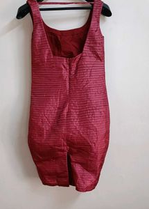 Elegant Maroon Bodycon Dress