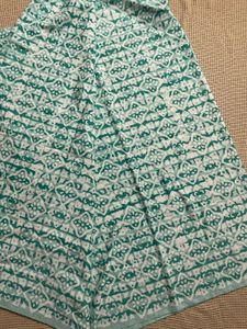 Sea Green Cotton Saree