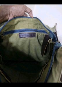 Vintage Y2k Canvas Bag With Many Pockets
