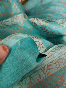 Golden Leaf on Blue –A Fabric That Speaks Elegance