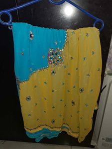 Heavy Work Saree Lengha Style 2 Colour