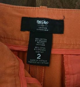Beautiful Drill Orange Stretchable Short Denim