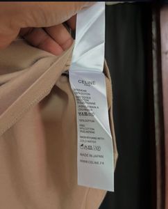 Authentic CELINE Paris Logo Tee  For Women