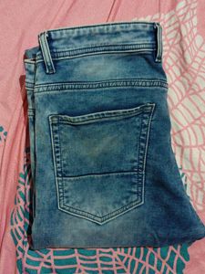 Sky Blue Zegna Brand Jeans,Size-34
