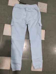 Light Blue Cargo Joggers