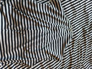 SUMMER SALE - Women Dress Black &amp; White Stripes