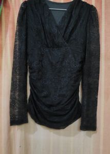 Combo Of Black Top With Free Yellow Capri