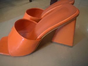 Orange Heels (only One Time Worn)