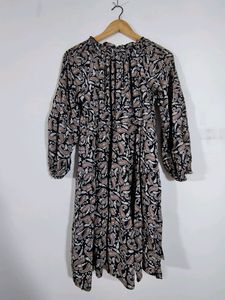 Black Floral Printed Dress (Women&#39;s)