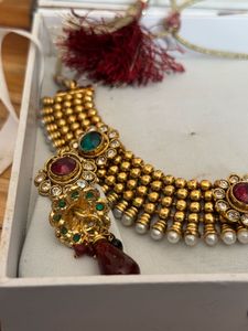 Indian Necklace Set With Stones
