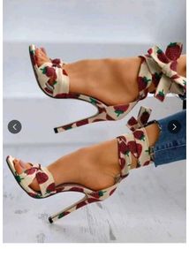 Strawberry Print Heels