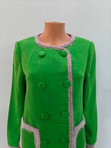 Green Wool Blend Coat