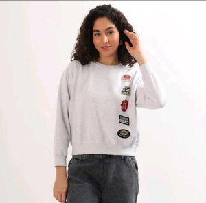 Stylish Patchwork Graphic Sweatshirt-Brand New