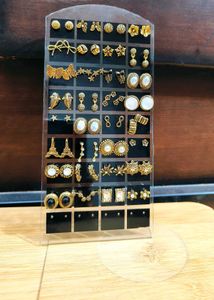 Gold Toned Multiple Design Earings 32 Pair At 450