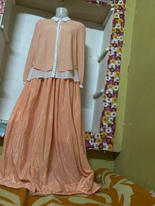 Peach Skirt And Top