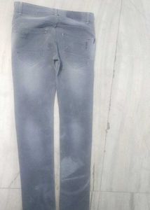 Gray Denim Pants