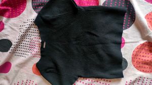 Black Cinched Waist Top