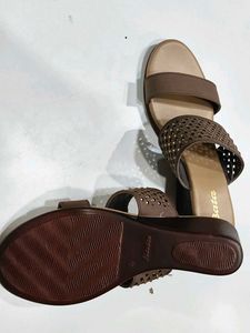 Brown Bata Heeled Sandals