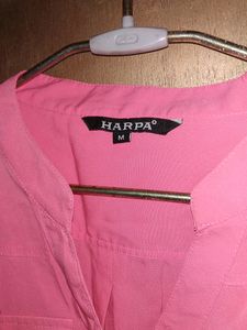 Harpa Peach Shirt Top (bust-34 length-25)