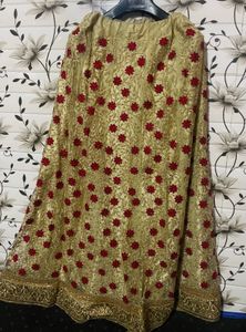 Red Sequin Lehenga Choli Set