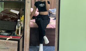 Black Korean Crop Top