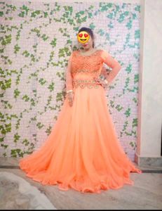 Coper Colour Embroidery Heavy Gown 😍✅