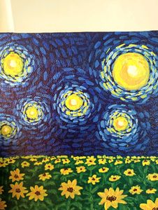 Starry Night &amp; Sunflower Paintings (2)