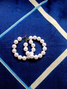 Pearl Hoop Earrings